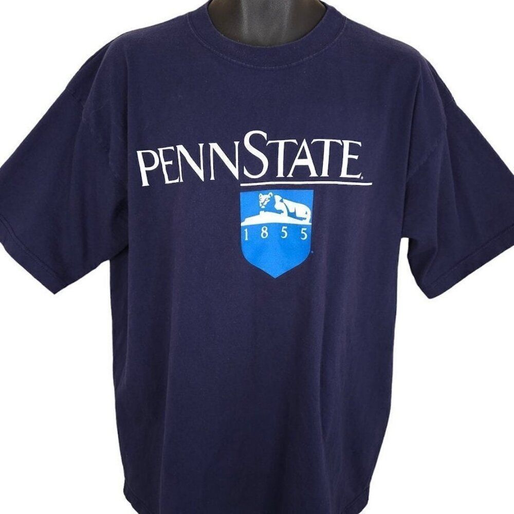 Vintage Penn State Nittany Lions T Shirt Mens Size XL Blue 90s NCAA University